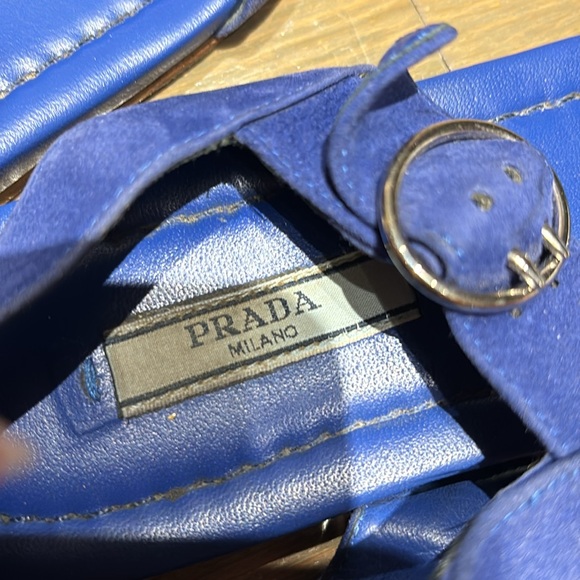 PRADA suede gladiators sandals, blue, size 8 - Picture 8 of 9